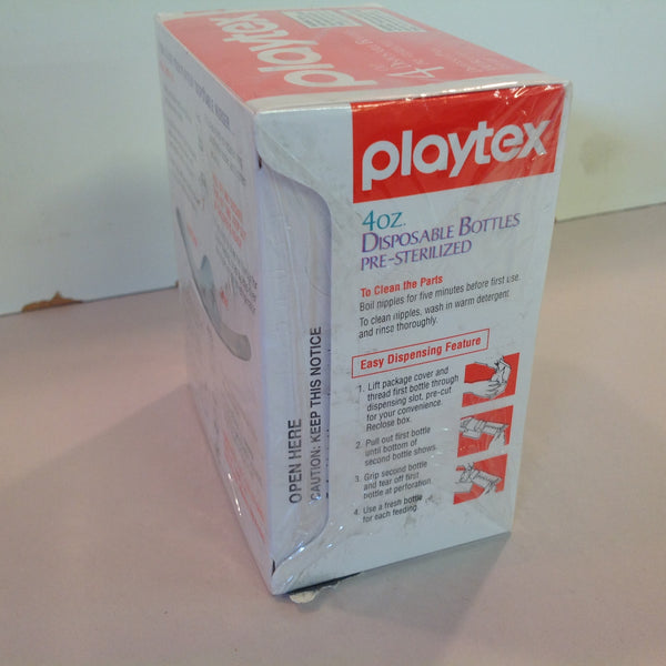 Vintage 1993 NOS Playtex 4 Ounce Pre-Sterilized Disposable Bottles