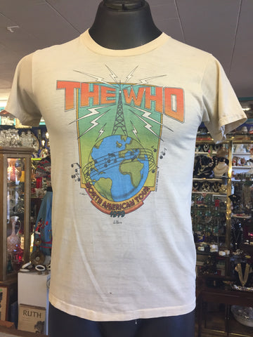 Vintage 1979 THE WHO North American Tour Concert Shirt Music Rock