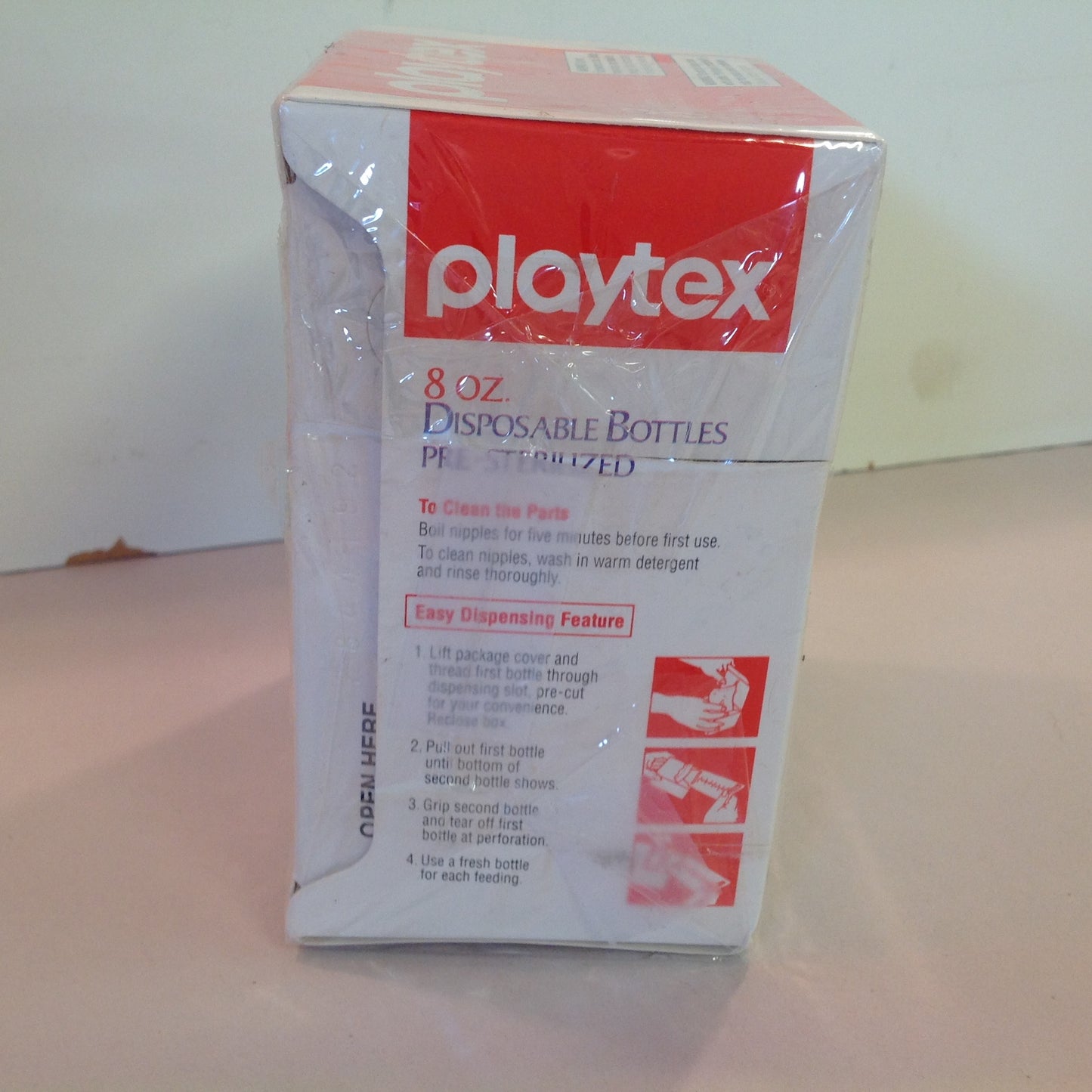 Vintage 1993 NOS Playtex 8 Ounce Pre-Sterilized Disposable Bottles Unused Sealed