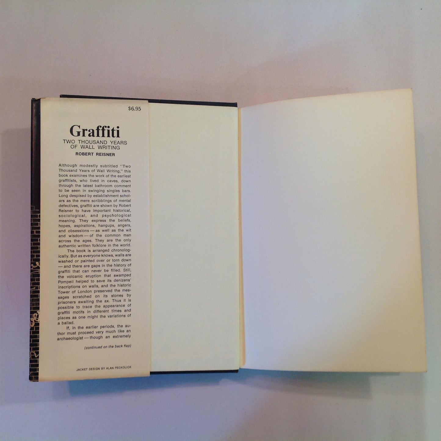 Vintage 1971 Hardcover Graffiti: Two Thousand Years of Wall Writing Robert Reisner First Edition