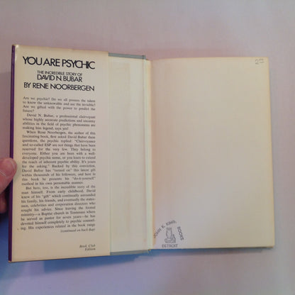 Vintage 1971 Hardcover You Are Psychic: The Incredible Story of David N. Bubar Rene Noorbergen BCE