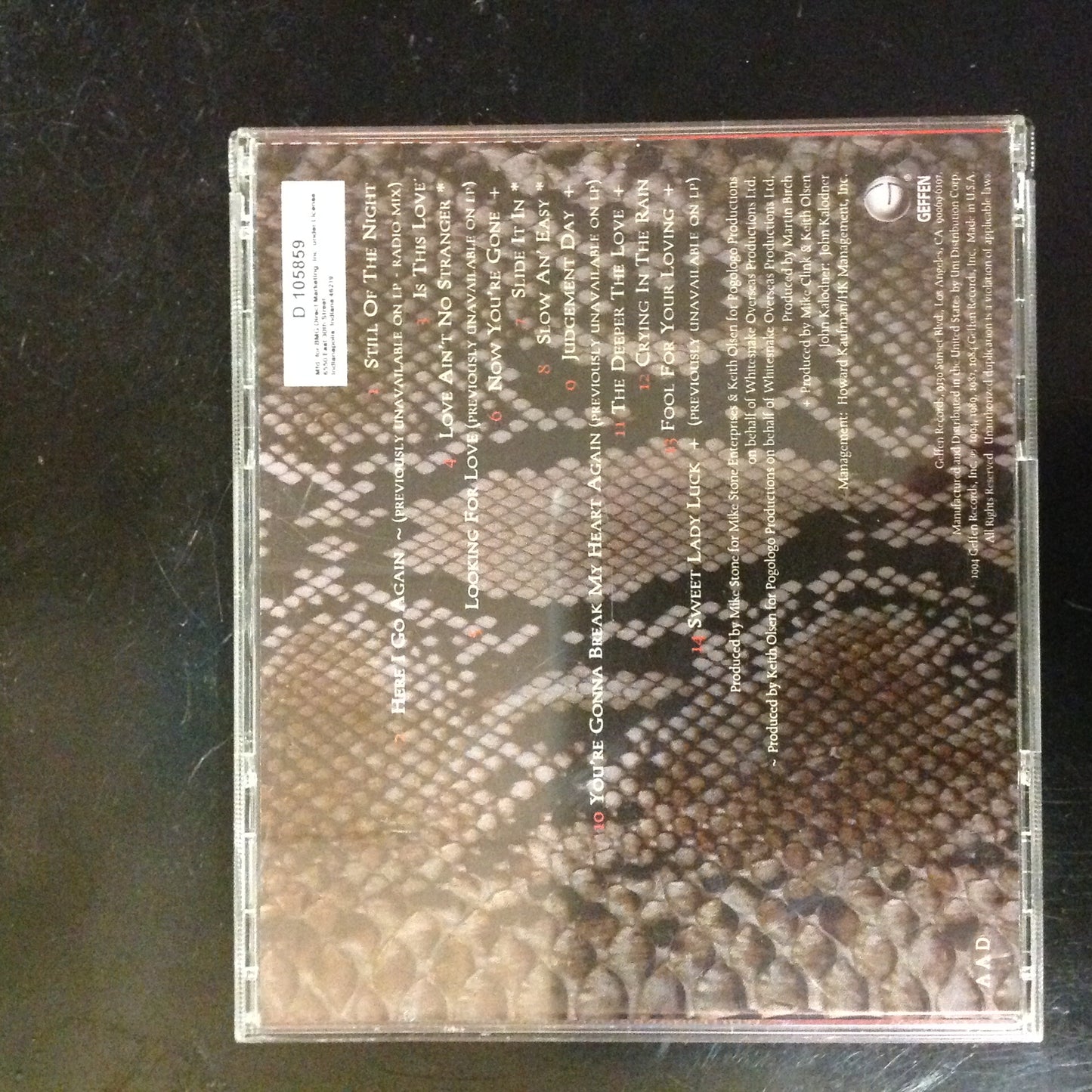 CD Whitesnake Greatest Hits GEFD-24620
