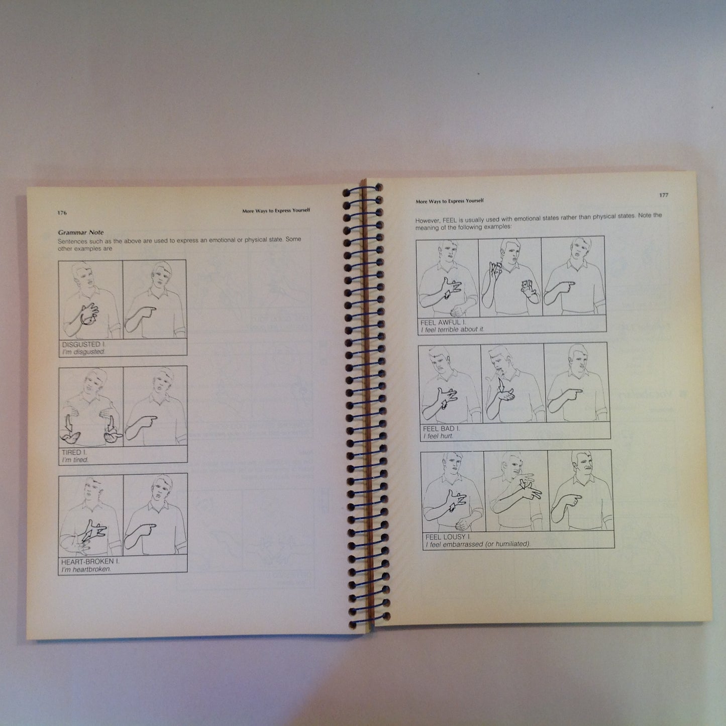 Vintage 1992 Spiral Bound Learning American Sign Language Tom Humphries Carol Padden