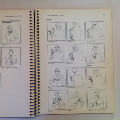 Vintage 1992 Spiral Bound Learning American Sign Language Tom Humphries Carol Padden