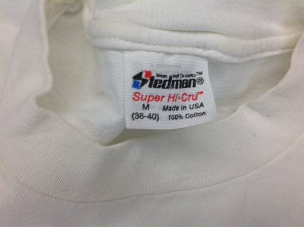 Vintage Stedman Super Hi-Cru Men's Medium (38-40) White Short Sleeve Souvenir T-Shirt Pastel Sunset Lake Powell Utah Arizona