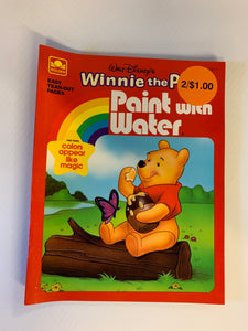 Vintage 1990 Golden Books Walt Disney's Winnie the Pooh Paint-With-Water Activity Book