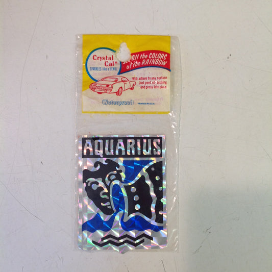 Vintage NOS Prismatix Decal Crystal Cal Blue Aquarius