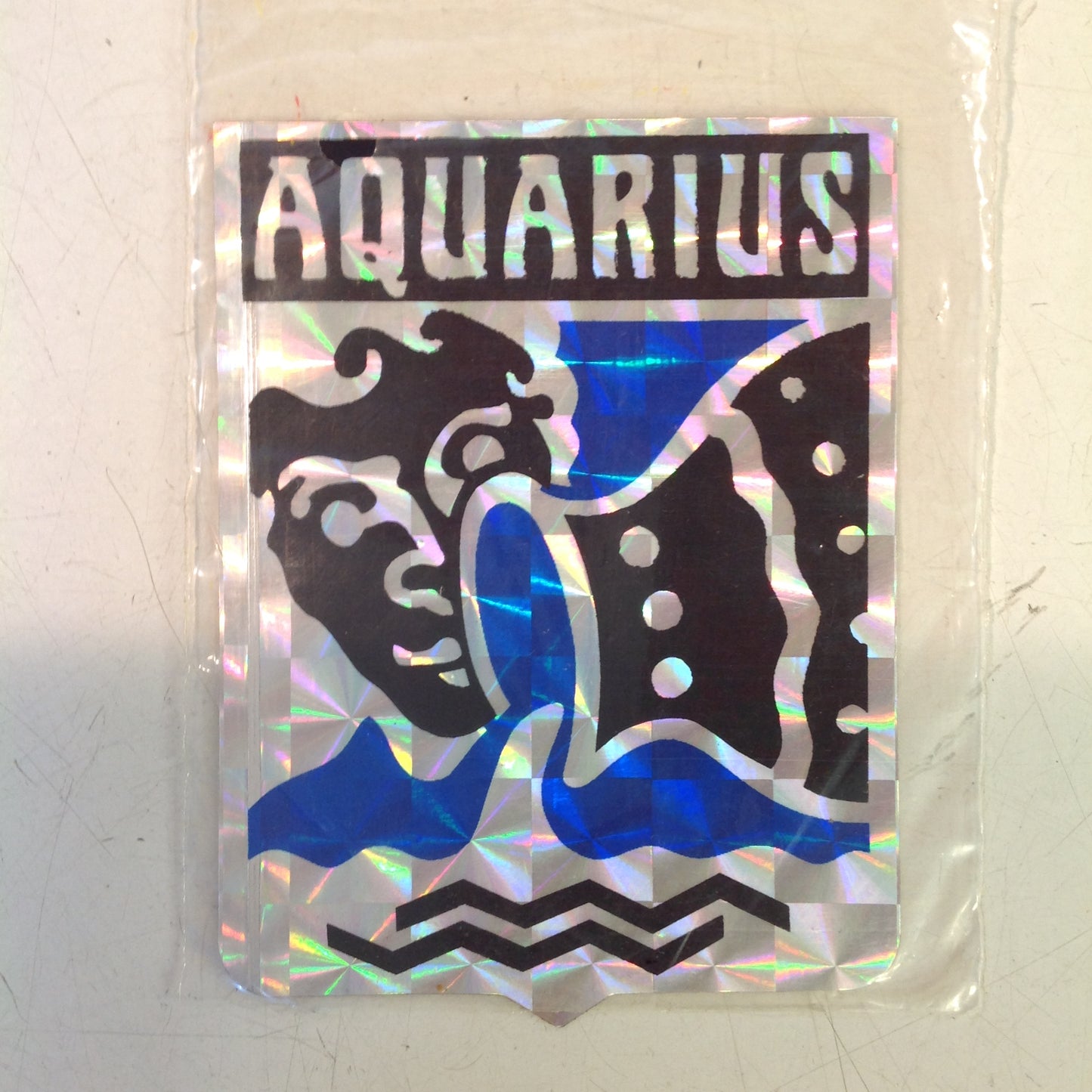 Vintage NOS Prismatix Decal Crystal Cal Blue Aquarius