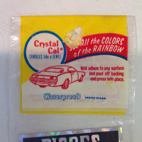 Vintage NOS Prismatix Decal Crystal Cal Blue Pisces