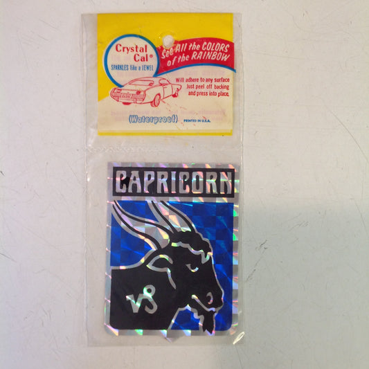 Vintage NOS Prismatix Decal Crystal Cal Blue Capricorn