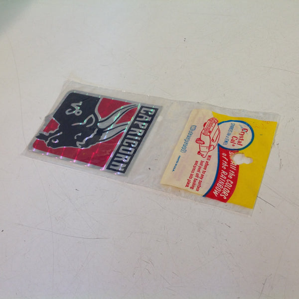 Vintage NOS Prismatix Decal Crystal Cal Red Capricorn