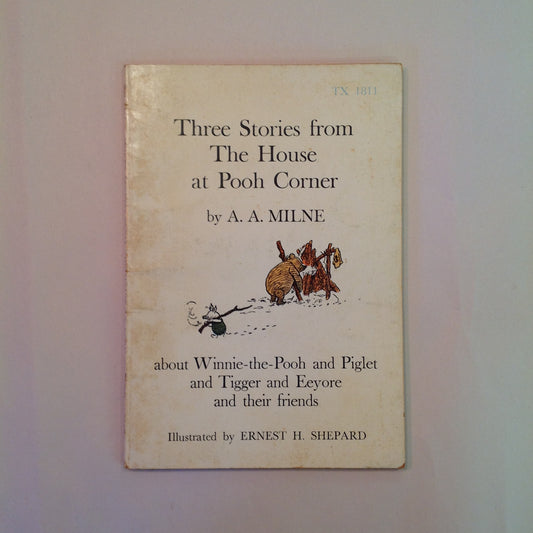 Vintage 1970 Scholastic Children's Paperback Three Stories for the House at Pooh Corner A A Milne Ernest Shepard