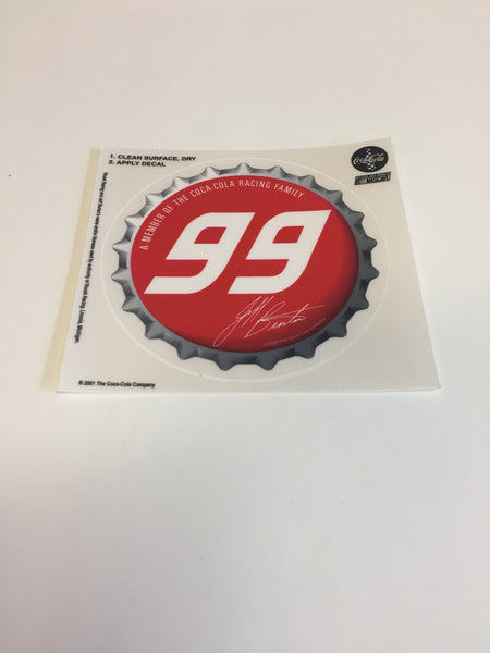 Cool 2001 NASCAR #99 Jeff Burton Coca Cola Stickers NOS Decal