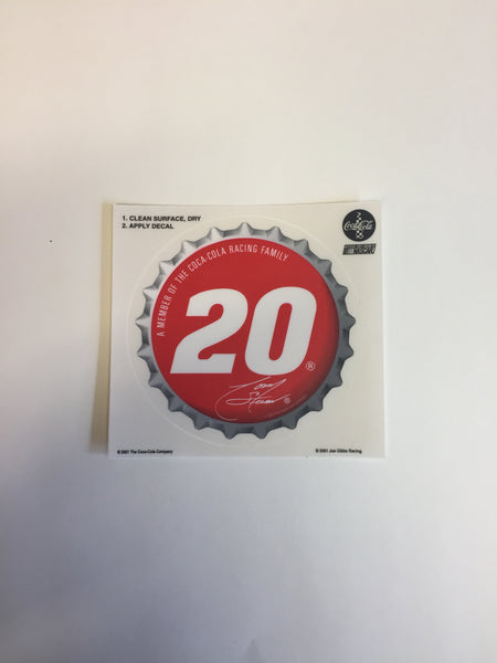 Cool 2001 NASCAR #20 Tony Stewart Coca Cola Stickers NOS Decal