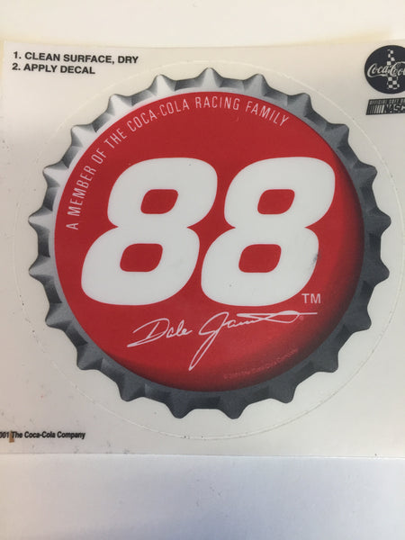 Cool 2001 NASCAR #88 Dale Jarrett Coca Cola Stickers NOS Decal