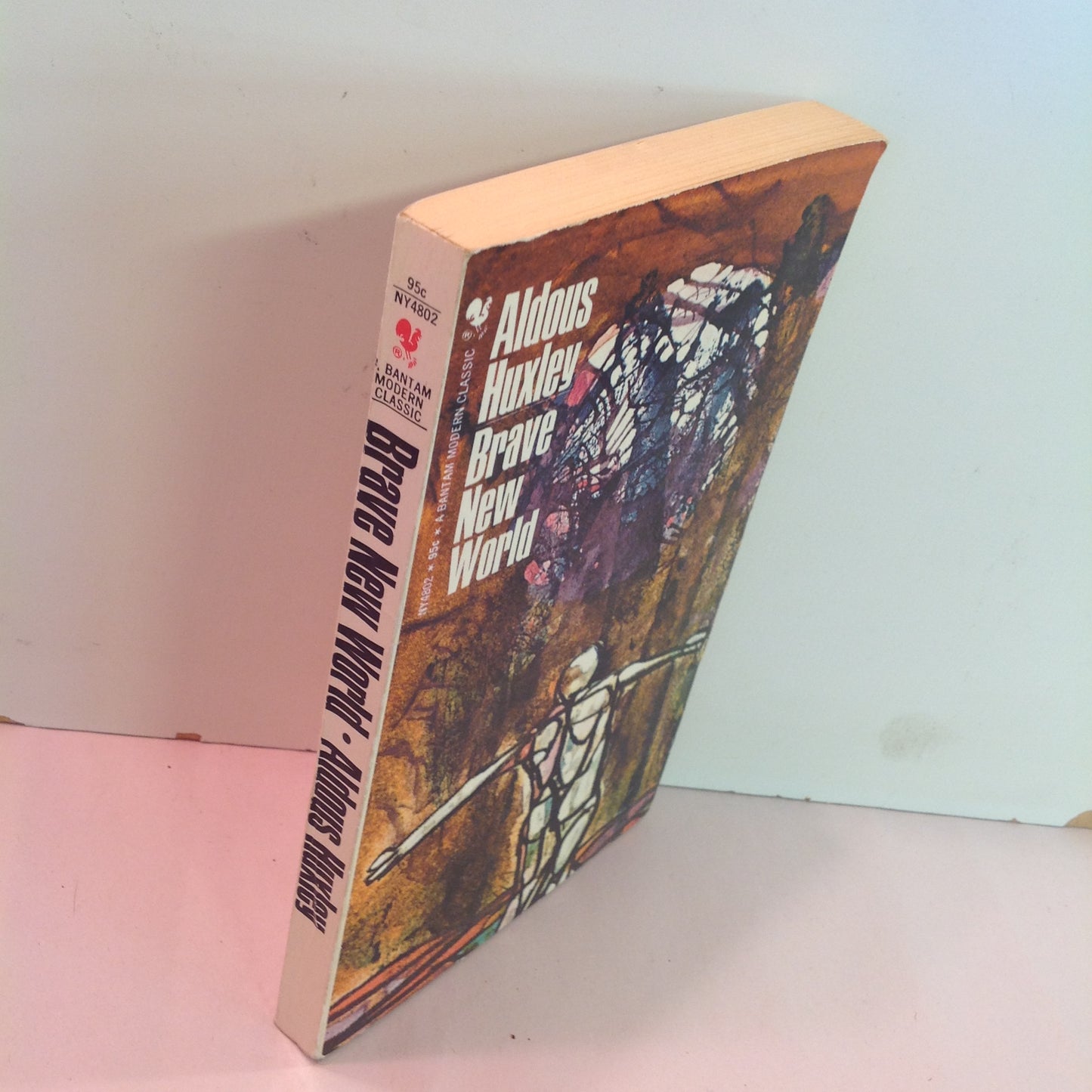 Vintage 1968 Mass Market Paperback Brave New World Aldous Huxley Bantam Modern Classic