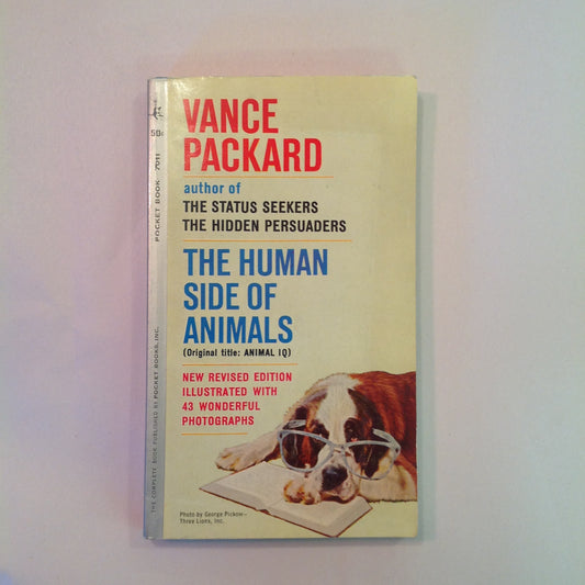 Vintage 1961 Mass Market Paperback The Human Side of Animals Vance Packard Pocket Books