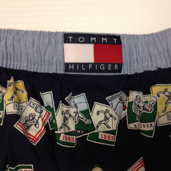 2002 Tommy Hilfiger Men's Large Cotton Baseball Motif Boxer Shorts New With Tags