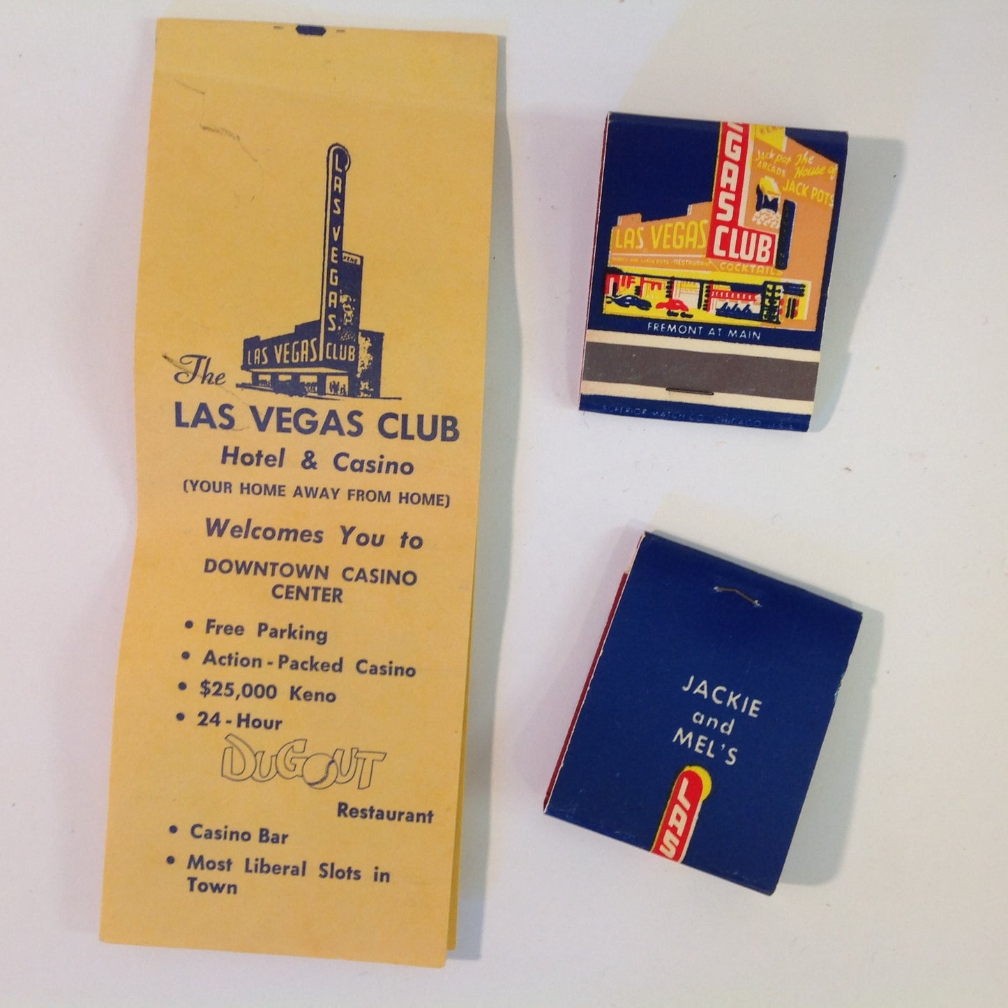 Vintage Mid Century Las Vegas Club Matchbooks and Coupon Book Mini Souvenir Set