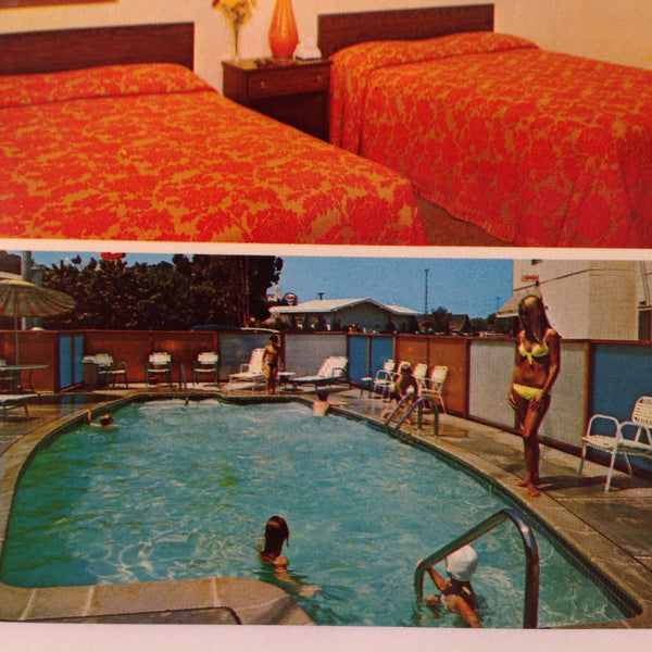 Vintage 1970's Interstate 8 Motel San Diego California Souvenir Stationery Matches Postcards Pack