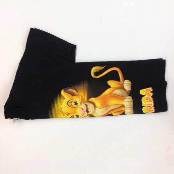 Vintage Souvenir Florida Disney Child's M (10/12) T-Shirt Black Lion King Cub Simba Timon Pumbaa