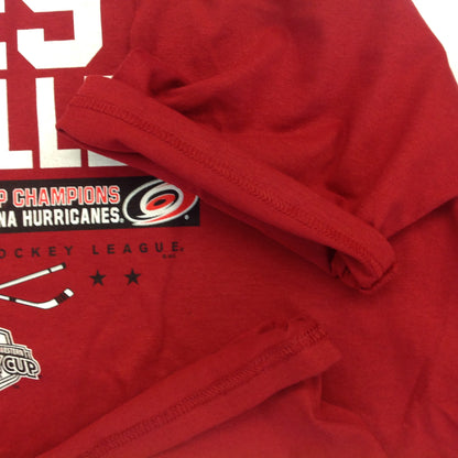 2006 Souvenir XL Red Carolina Hurricanes T-Shirt Property of Old Time Hockey Quest Fulfilled NHL Stanley Cup Champions