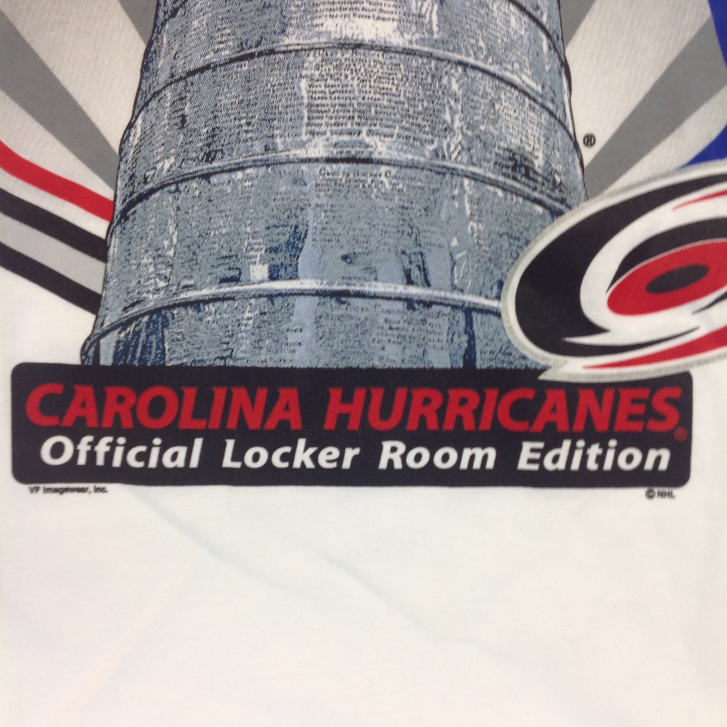 2006 Carolina Hurricanes Eastern Western NHL Stanley Cup Champions Official Locker Room Edition White 2XL T-Shirt