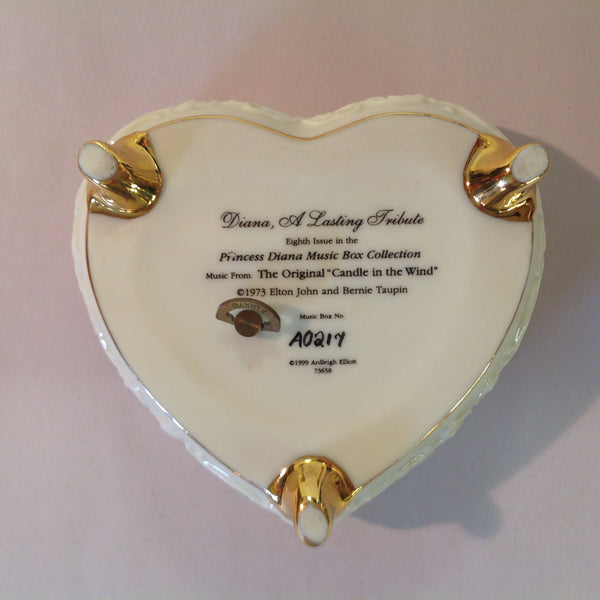 Vintage 1999 Sankyo Princess Diana Music Box Collection A0217 A Lasting Tribute Eighth Issue