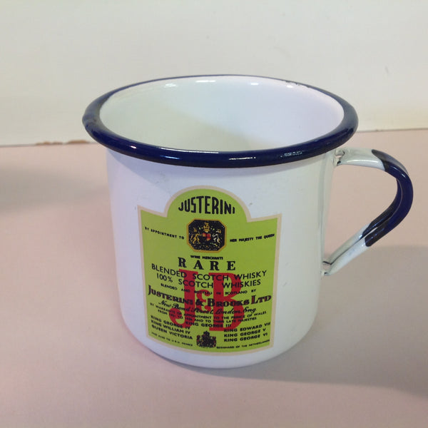Vintage Gradi 11 ca Enamelware Whiskey Mug Scottish Clan Brodie Justerini & Brooks Ltd