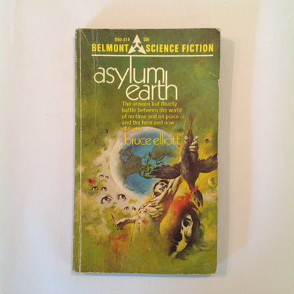 Vintage 1968 Mass Market Paperback Asylum Earth Bruce Elliott Belmont Science Fiction First