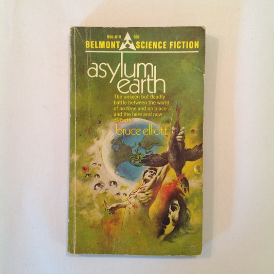 Vintage 1968 Mass Market Paperback Asylum Earth Bruce Elliott Belmont Science Fiction First