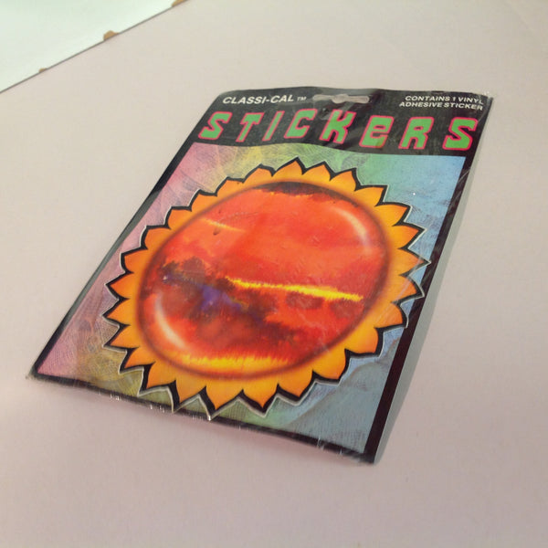 Vintage 1990's NOS Classi-Cal Vinyl Adhesive Sticker Burning Sun