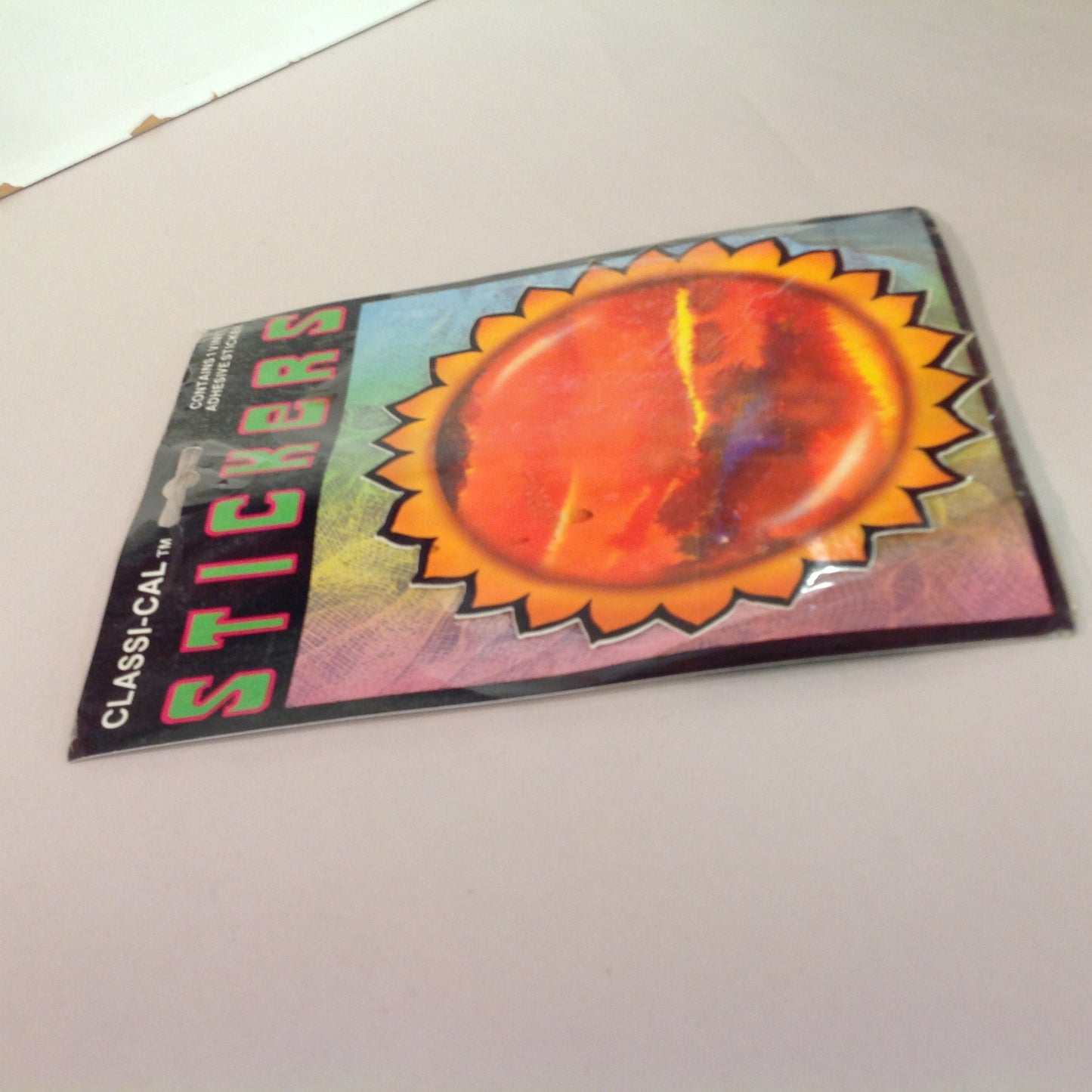 Vintage 1990's NOS Classi-Cal Vinyl Adhesive Sticker Burning Sun