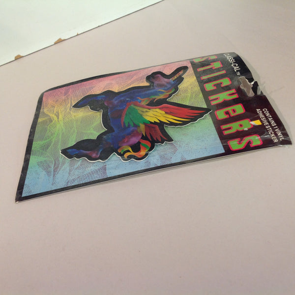 Vintage 1990's NOS Classi-Cal Vinyl Adhesive Sticker Rainbow Winged Unicorn