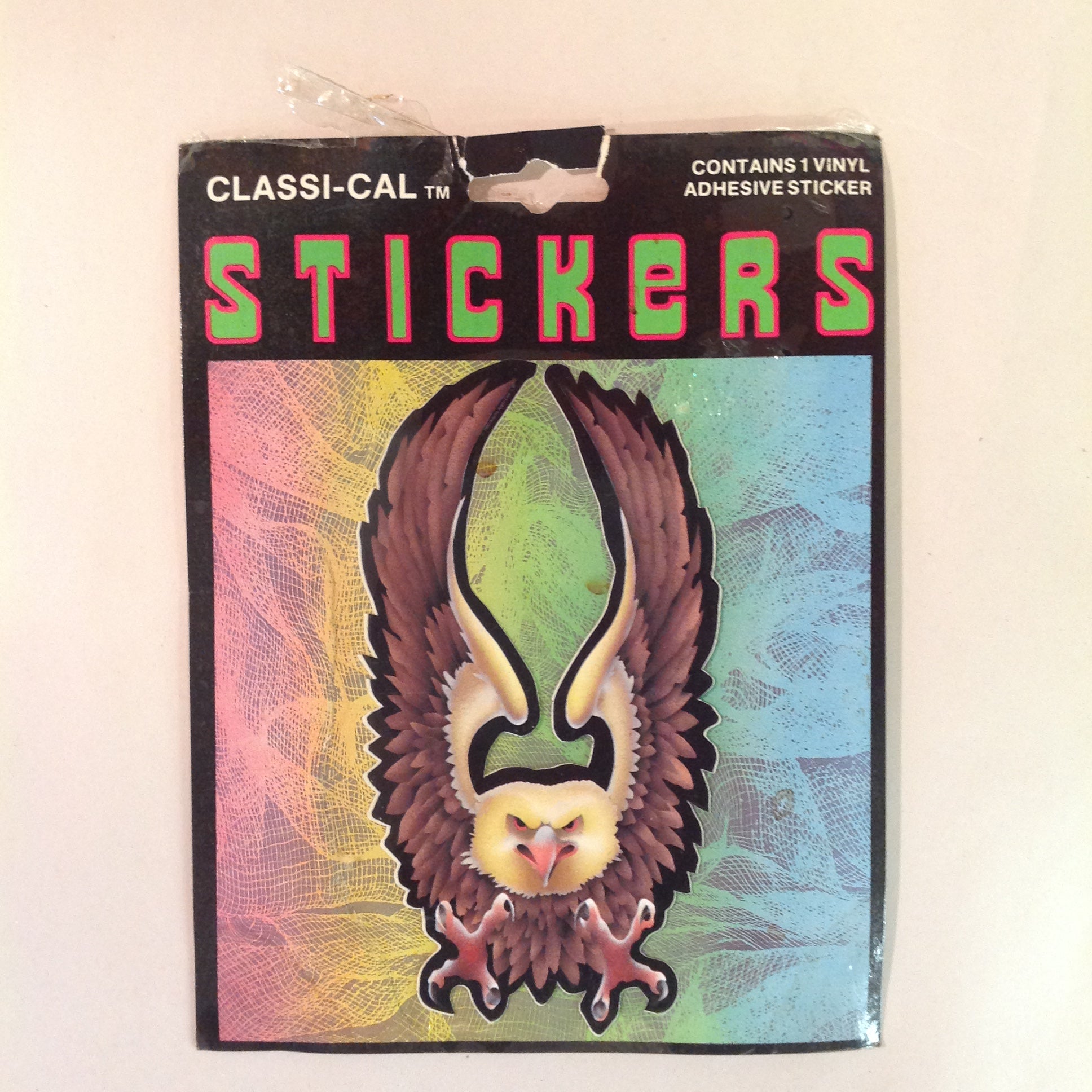 Vintage 1990's NOS Classi-Cal Vinyl Adhesive Sticker Avenging Eagle
