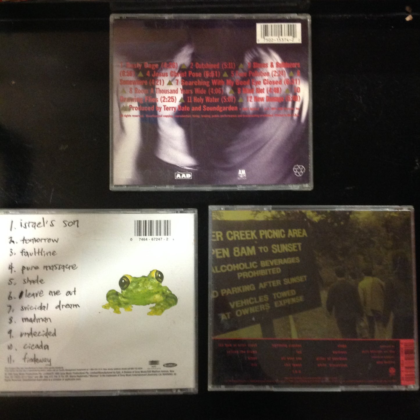 Disc SET BARGAIN CDs SilverChair Frogstomp Soundgarden Badmotorfinger Live Throwing Copper EK67247 7502153742 rard109973