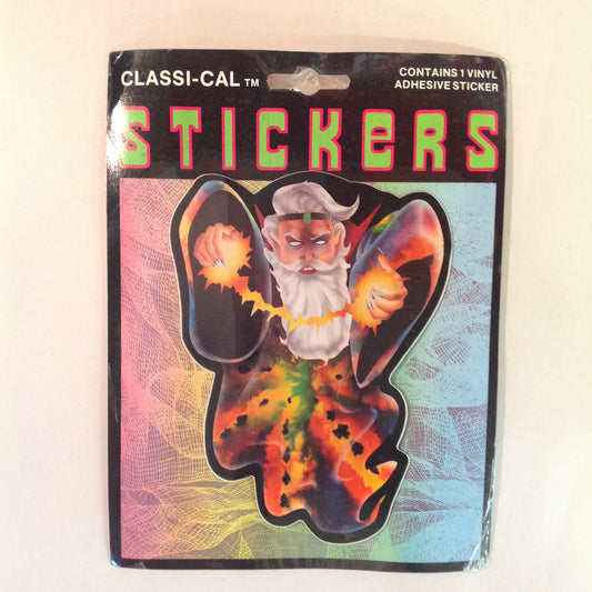 Vintage 1990's NOS Classi-Cal Vinyl Adhesive Sticker Vengeful Wizard