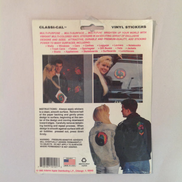 Vintage 1990's NOS Classi-Cal Vinyl Adhesive Sticker Skull Crossbones Bad Dog Do-Rag