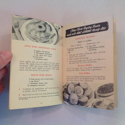 Vintage Recipe Booklet Aunt Jemima's New Temptilatin' Menus and Recipes