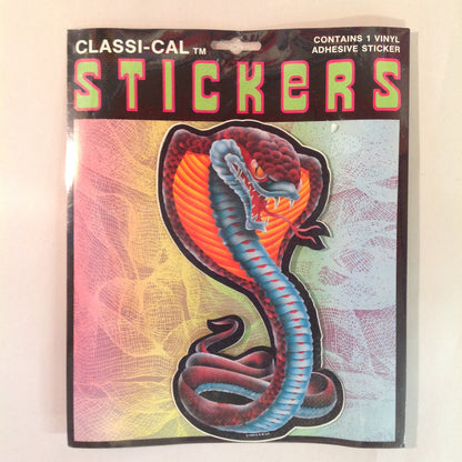 Vintage 1990's NOS Classi-Cal Vinyl Adhesive Sticker Flaring King Cobra