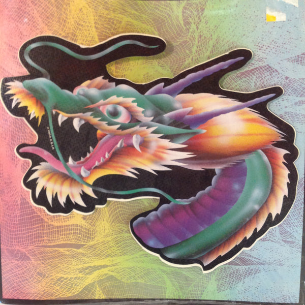 Vintage 1990's NOS Classi-Cal Vinyl Adhesive Sticker Roaring Chinese Dragon Head