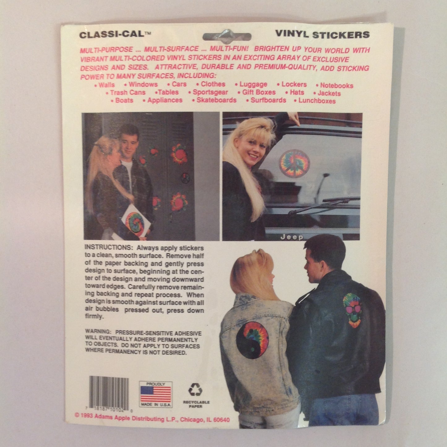 Vintage 1990's NOS Classi-Cal Vinyl Adhesive Sticker Jeweled Ankh
