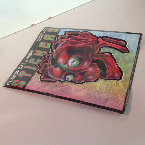 Vintage 1990's NOS Classi-Cal Vinyl Adhesive Sticker Crazed Cracking Open Red Skull