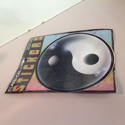 Vintage 1990's NOS Classi-Cal Vinyl Adhesive Sticker Yin Yang Tao Circle Balance