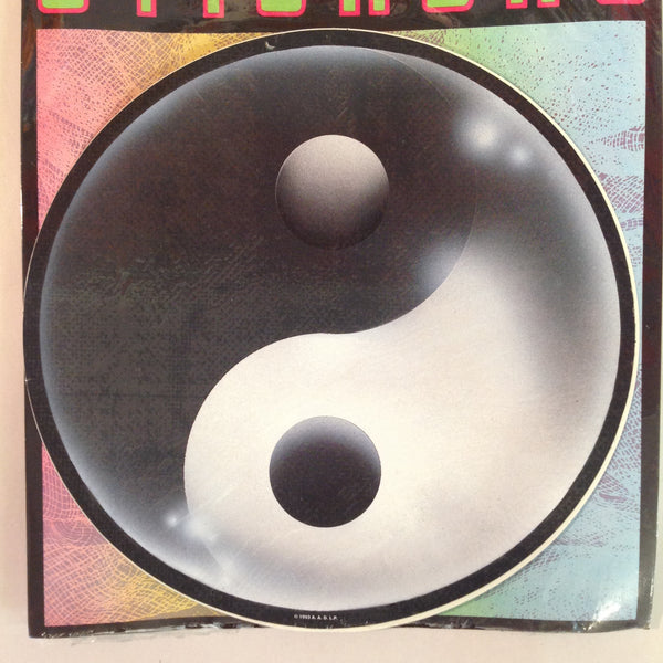 Vintage 1990's NOS Classi-Cal Vinyl Adhesive Sticker Yin Yang Tao Circle Balance