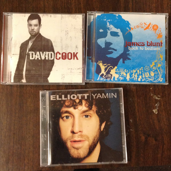3 Disc SET CDs James Blunt Back to Bedlam David Cook Elliott Yamin 80585-90024-2 88697-33463-2 83752-2