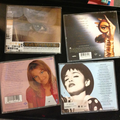 4 Disc SET BARGAIN CDs Britney Spears Madonna Paula Abdul Kelly Clarkston Women Female Rock Pop