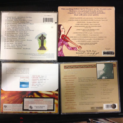 4 Disc SET BARGAIN CDs Celtic Irish Scottish Moods Women WORLD Crossroads yoga Garden of Peace Instrumental