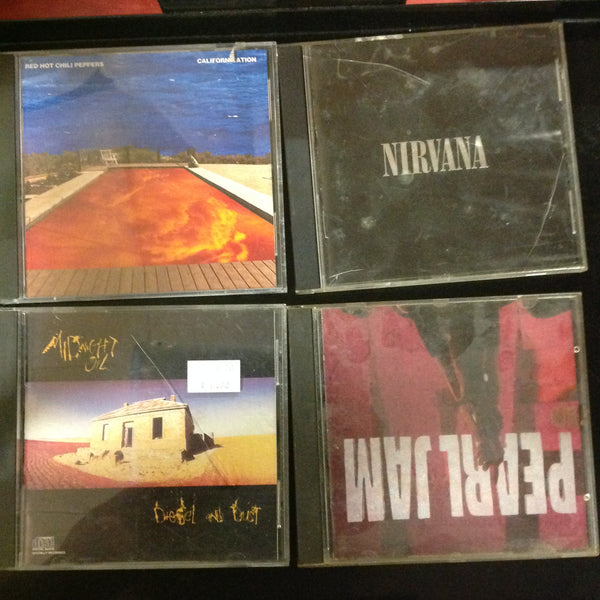 4 Disc SET BARGAIN CDs alternative rock grunge RHCP Red Hot Chili Peppers Nirvana Pearl Jam Midnight Oil