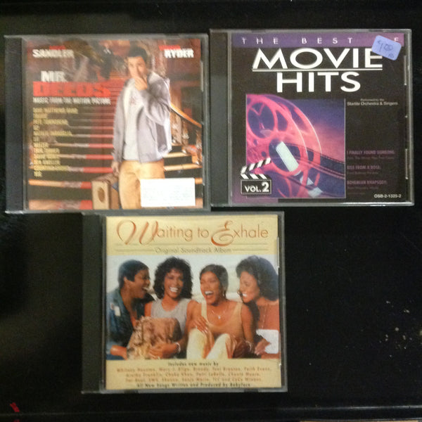 3 Disc SET BARGAIN CDs Movie Hits Mr Deeds Waiting to Exhale Soundtracks Scores Popular Film Songs Various Artists